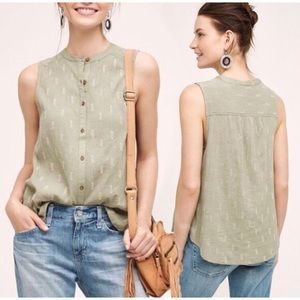 Vanessa Virginia Anthropologie Arrow Print Blouse